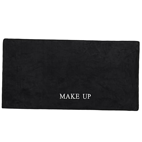 LOLIPPYY Schwarze Schminktischunterlage mit Rutschfester Unterseite Stilvolle und Kratzfeste Vanity Desk Mat für Makeup Tische und Arbeitsflächen von LOLIPPYY
