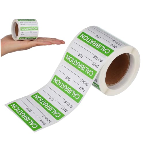 LOLIPPYY Selbstklebende Kalibrieretiketten Grüne Qualitätskontroll Aufkleber Beschreibbare Labels Langlebige Selbsthaftende Sticker für Präzise Markierung und Organisation von LOLIPPYY