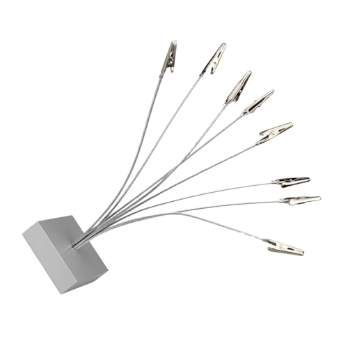 LOLIPPYY Silberner Multi Clip Metall Fotohalter mit Köpfen Memo und Visitenkartenhalter für Schreibtisch Bürobedarf Vielseitiger Memo und Postkartenhalter Dekorativer Tischständer für von LOLIPPYY