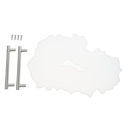 LOLIPPYY Silikon Untersetzer Form mit Griffen Diy Gießform für Kristall Epoxidharz Obsttablett Flexibles Silikon Einfach zu Entformen für Bastelprojekte von LOLIPPYY