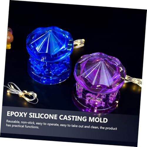 LOLIPPYY Silikonform DIY Epoxidharz Gießform Karussell Dekor Flexible Reißfeste Silikonform für Kreative Handwerksprojekte Einfach zu Entformen für Individuelle Karussell Deko Herstellung von LOLIPPYY