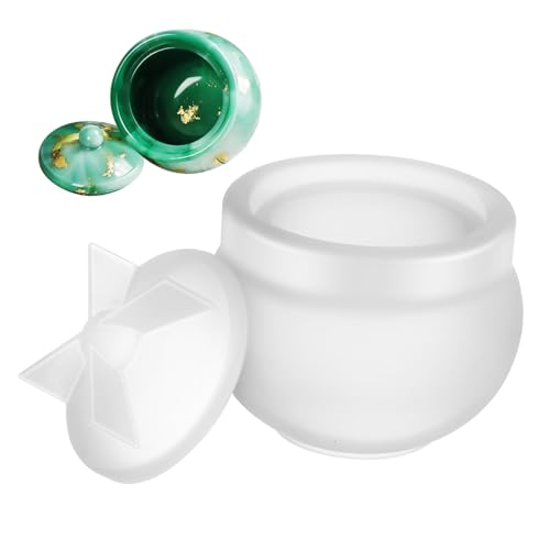 LOLIPPYY Silikonform Für Glasharz Epoxidharz Gießform Für Aufbewahrung Jar Mold Für Projekte Silikonform Für Resin Art Und DIY Speicherlösungen von LOLIPPYY