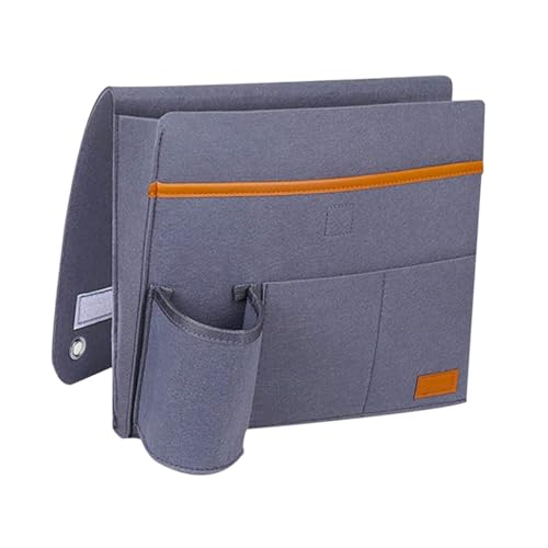 LOLIPPYY Sofa Armlehnen Organizer Aufbewahrungstasche Filz Rauchgrau Platzsparend Hängend Für Couch Sessel Nachttisch Vielseitig Organizer von LOLIPPYY
