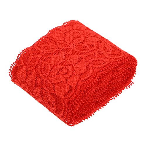 LOLIPPYY Stretch-spitze Stickerei Spitzenbesatz Dehnbares Spitzenband Breite Elastische Nähspitze Schnürsenkel Zierband Spitzenband Aus Stoff Bandspitze Spitze Überbacken Für Rot Nylongarn LOLIPPYY Stretch-spitze Stickerei Spitzenbesatz Dehnbares Spitzenband Breite Elastische Nähspitze Schnürsenkel Zierband Spitzenband Aus Stoff Bandspitze Spitze Überbacken Für Rot Nylongarn von LOLIPPYY