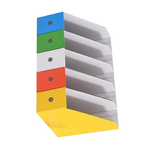 LOLIPPYY Teiliges Buntes Desktop Aktenregal Papier Buchständer mit Unabhängigen Fächern Farbiges Dokumentenhalter Organizer für Büro und Schüler Praktisches Schreibtisch Aufbewahrungsregal von LOLIPPYY