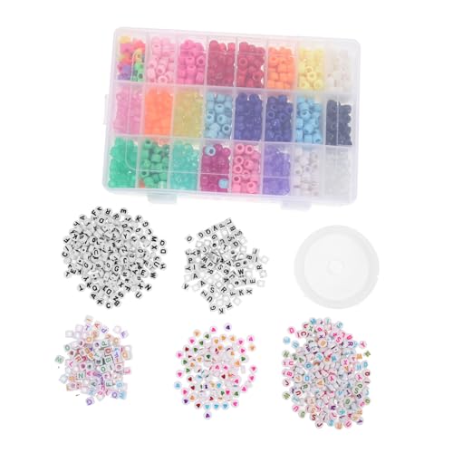 LOLIPPYY Teiliges DIY Barrel Beads mit Bunten Buchstaben Spacer perlen für Armbänder Schmuckherstellung Bastelzubehör Passend zum Auffädeln und Individuellen Design von LOLIPPYY