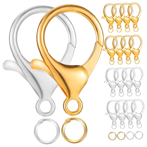 LOLIPPYY Teiliges Schmuckverschluss aus Langlebigem Legierungs Karabinerverschluss und Geschlossenen Ringen in Gold und Silber für DIY Schmuckherstellung Sicher Robust Vielseitig für LOLIPPYY Teiliges Schmuckverschluss aus Langlebigem Legierungs Karabinerverschluss und Geschlossenen Ringen in Gold und Silber für DIY Schmuckherstellung Sicher Robust Vielseitig für von LOLIPPYY