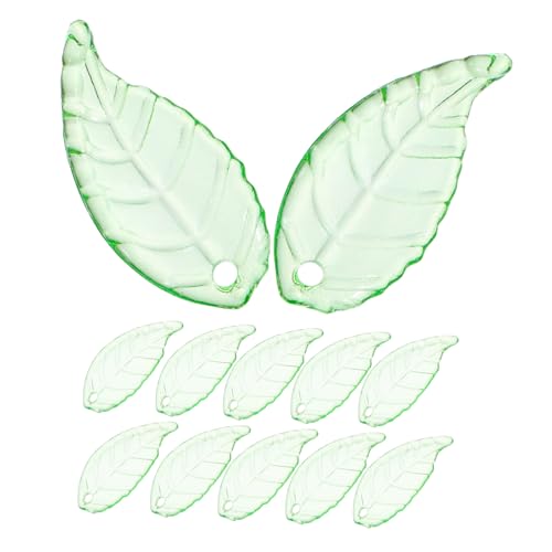 LOLIPPYY Transparent Acryl Blattperlen mit Großem für DIY Schmuck Basteln Armbänder Halsketten und Handwerksprojekte Langlebige Kunststoffperlen für Erwachsene von LOLIPPYY
