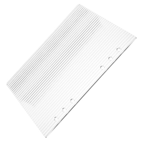 LOLIPPYY Transparente Acryl Ringbuch Einband Hülle mit Streifenmuster Robuste Langlebige Binder Cover für Finanzplaner Notizbuch Reise-organizer und Bürobedarf von LOLIPPYY