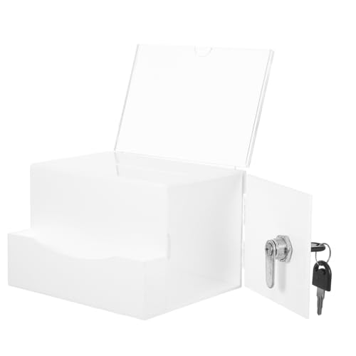 LOLIPPYY Transparente Acryl spendenbox mit Schloss und Schlitz Vielseitige Wahlurne für Abstimmungen Fundraising Vorschläge und Charity Praktisches Modernes Design für Schule und Büro von LOLIPPYY