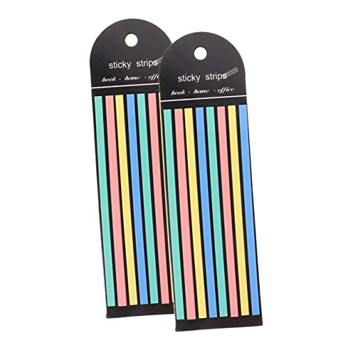 LOLIPPYY Transparente Bunte Haftnotizen Streifen Schmale Lange Index Tabs zum Markieren von Textstellen Farbige Notizzettel für Bücher Büro und Schule Macaron Farben von LOLIPPYY