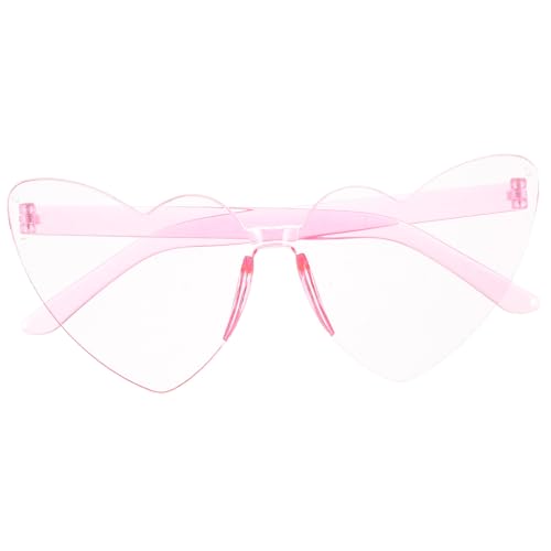 LOLIPPYY Transparente Candy Herzförmige Rimless Sonnenbrille Damen Leicht Party Brille Modisches Accessoire für Urlaub Hochzeit Streetstyle LOLIPPYY Transparente Candy Herzförmige Rimless Sonnenbrille Damen Leicht Party Brille Modisches Accessoire für Urlaub Hochzeit Streetstyle von LOLIPPYY