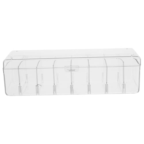 LOLIPPYY Transparente Dickwandige Organizer box mit Abnehmbaren Trennwänden Vielseitig für Karten Kabel und Bürobedarf Robuste Aufbewahrung für Schreibtisch und Zuhause von LOLIPPYY