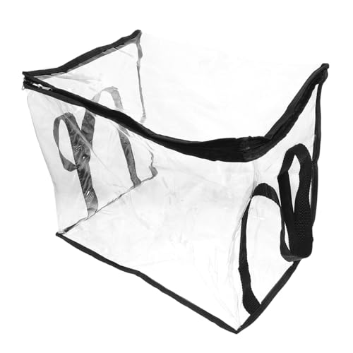 LOLIPPYY Transparente PVC Aufbewahrungstasche mit Griff Große Wasserdichte Dokumenten Buchhülle Robuster Organizer für Büro und Schule Transparente Tasche zur Einfachen Inhaltsübersicht von LOLIPPYY