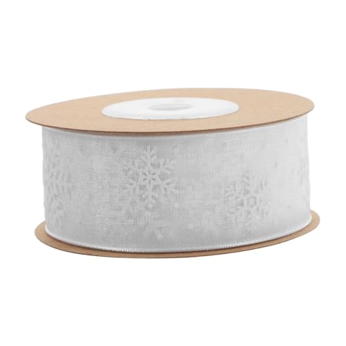 LOLIPPYY Transparente Weiße Schneeflockenband Vielseitiges DIY Geschenkband für Haaraccessoires Bastelprojekte Festliche Winterdekoration Weiches Formstabil Bedrucktes Band LOLIPPYY Transparente Weiße Schneeflockenband Vielseitiges DIY Geschenkband für Haaraccessoires Bastelprojekte Festliche Winterdekoration Weiches Formstabil Bedrucktes Band von LOLIPPYY