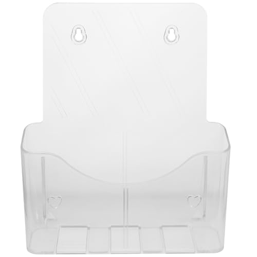 LOLIPPYY Transparenter Wandmontierter Dokumentenhalter aus Abs Ablage Organizer für Büro Prospekte Zeitschriften Hängend Einfaches Design Für Mail Kataloge Berichte Ordner von LOLIPPYY