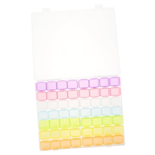 LOLIPPYY Transparentes Maniküre Aufbewahrungsbox mit Fächern Großer Organizer für Nagelsteine Schmuck und Dekoration Abnehmbarer Deckel Praktischer Nagelkunst und Schmuckhalter für von LOLIPPYY