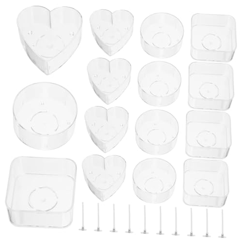LOLIPPYY Transparentes Teiliges Teelichtbecher aus Kunststoff mit Herz Rund und Quadratformen Dochte Wiederverwendbar für Hochzeiten Partys und Romantische Abendessen Wiederverwendbar LOLIPPYY Transparentes Teiliges Teelichtbecher aus Kunststoff mit Herz Rund und Quadratformen Dochte Wiederverwendbar für Hochzeiten Partys und Romantische Abendessen Wiederverwendbar von LOLIPPYY