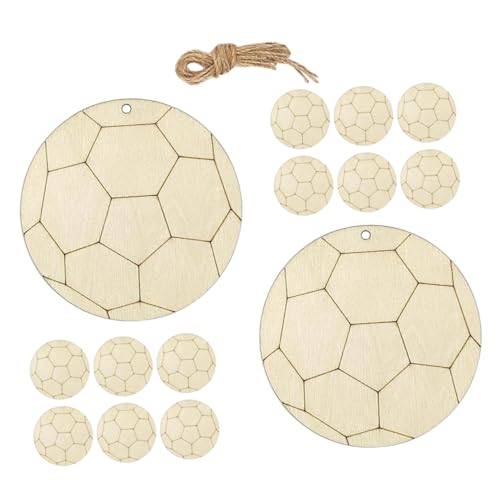 LOLIPPYY Unbehandelte Holzscheiben Fußballform Teiliges DIY Bastelset zum Bemalen für Kreative Fußballparty Dekorationen Robuste Holzanhänger mit Glatter Oberfläche für Handwerk und Malerei LOLIPPYY Unbehandelte Holzscheiben Fußballform Teiliges DIY Bastelset zum Bemalen für Kreative Fußballparty Dekorationen Robuste Holzanhänger mit Glatter Oberfläche für Handwerk und Malerei von LOLIPPYY