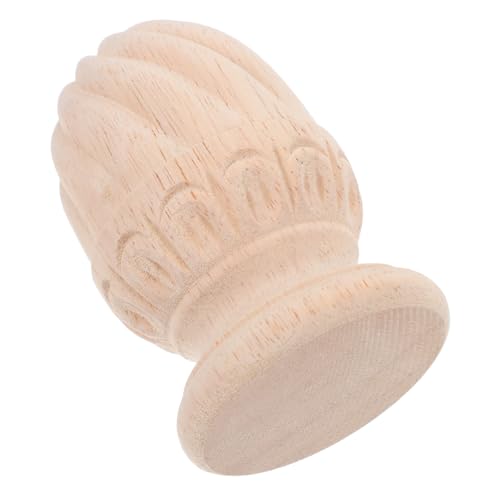 LOLIPPYY Unlackierter Holz Baluster Kapitell Pineapple Form Geschnitzter Treppenpfosten DIY Europäischer Stil Vielseitig für Möbel Treppengeländer und Wohnraumdekoration von LOLIPPYY