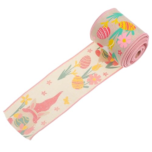 LOLIPPYY Vielseitiges Osterband Zum Basteln Und Zum Verpacken Von Geschenken. Stoffband Mit Drahtkanten, Für Ostergeburtstage Und Andere Feierlichkeiten von LOLIPPYY