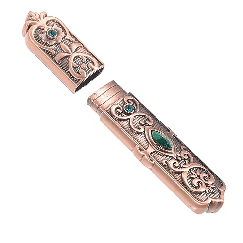 LOLIPPYY Vintage Metall Nadelhalter mit Strass Robuster Nadelbehälter für Sticknadeln Nähzubehör Aufbewahrung Geräumiges DIY Nähnadeltube Langlebiges Metallgehäuse für Handarbeiten von LOLIPPYY