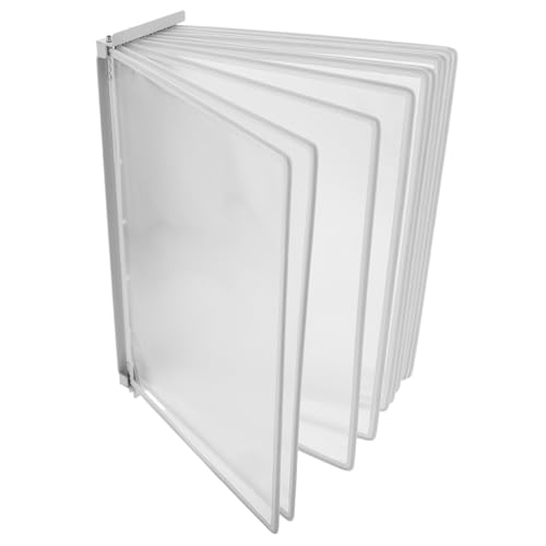 LOLIPPYY Wandmontierter Flip Ordner mit Seiten Doppelseitiger Dokumentenhalter zur Platzsparenden Wandaufbewahrung Robuster Referenzorganizer für Büro und Arbeitsumgebung von LOLIPPYY