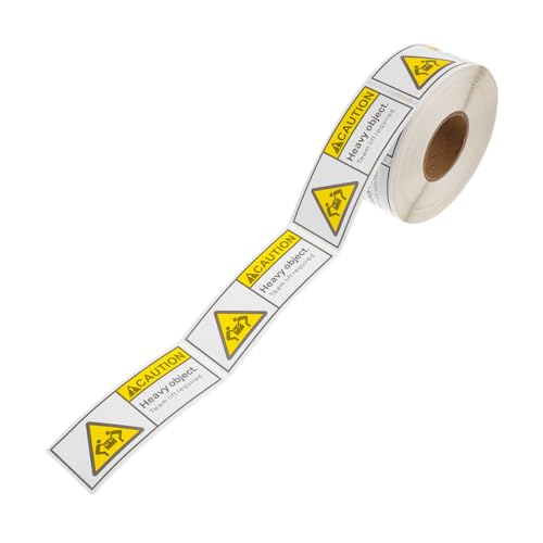 LOLIPPYY Warnaufkleber für Schwere Pakete pro Rolle Stark Haftend Vielseitig Einsetzbar für Versand Lager und Umzug Sichtbar für Team Lift von LOLIPPYY