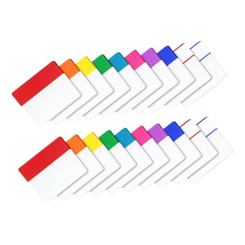 LOLIPPYY Wasserdichte Beschreibbare Halbtransparente Haftnotizen mit Farbigen Index Tabs Je Selbstklebende Portable Seitenmarker für Bücher Büro Schule Lesezeichen von LOLIPPYY