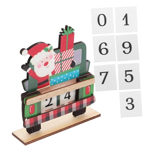 LOLIPPYY Weihnachtliche Holzauto Deko mit Santa Countdown Adventskalender Robustes Holz Multifunktional als Tischornament Festliche Weihnachtsfeier Dekoration für Zuhause und Familien LOLIPPYY Weihnachtliche Holzauto Deko mit Santa Countdown Adventskalender Robustes Holz Multifunktional als Tischornament Festliche Weihnachtsfeier Dekoration für Zuhause und Familien von LOLIPPYY