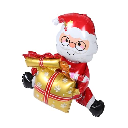 LOLIPPYY Weihnachtsmann Folienballon Aufblasbar Goldener Aluminium Weihnachtsdeko Ballon für Weihnachtsfeiern Partydekoration Festliche Stimmung Geeignet für Haus Fenster Decke LOLIPPYY Weihnachtsmann Folienballon Aufblasbar Goldener Aluminium Weihnachtsdeko Ballon für Weihnachtsfeiern Partydekoration Festliche Stimmung Geeignet für Haus Fenster Decke von LOLIPPYY