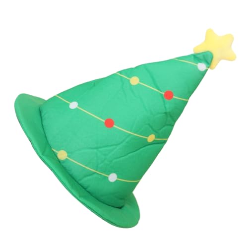 LOLIPPYY Weihnachtsmütze Weihnachtsfesthut Weihnachtskegelhut Kostümhut Weihnachten weihnachtliche accessoires weihnachtsgeschenk Cosplay -Hut weihnachtskostüm hut PP Baumwolle Green von LOLIPPYY