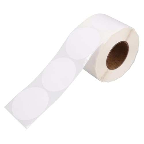 LOLIPPYY Weiße Runde Selbstklebende Haftetiketten Bedruckbare Aufkleber für Versand Lager Büro Wasserabweisend Beschriftbar Vielseitig Einsetzbar von LOLIPPYY