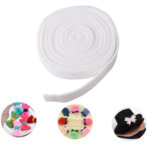 LOLIPPYY Wollfilzband Weiß Langlebiges Umweltfreundliches Filzband für DIY Bastelprojekte Weihnachtsbaumdeko Schleifen Kränze und Handgemachte Applikationen von LOLIPPYY