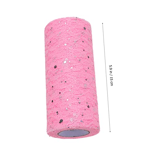 LOLIPPYY X Yards Tüllrolle Glitzernde Spitze für Hochzeitsdekoration Tischläufer Party Dekoration Geschenkverpackung Tutu Rock Rosa LOLIPPYY X Yards Tüllrolle Glitzernde Spitze für Hochzeitsdekoration Tischläufer Party Dekoration Geschenkverpackung Tutu Rock Rosa von LOLIPPYY