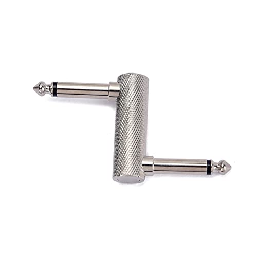 LOLIPPYY Z Type Effektpedalanschluss für Gitarre und Bass Stecker Klinkenadapter für Pedalboard Zubehör Silber Hochwertiger Gitarrenkabel Koppler von LOLIPPYY