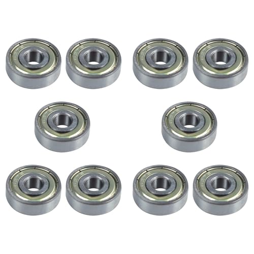 LOLPALONE 10X Silber Metall 627Z Rillenkugellager Kugellager 7mm X 22mm X 8mm von LOLPALONE