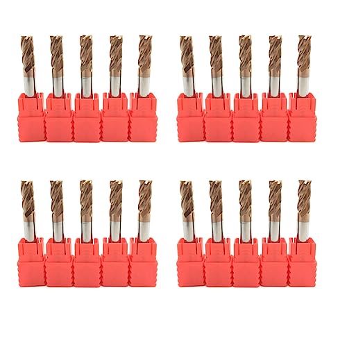 LOLPALONE 20 Sttuecke 6mm 4 Flöte Hartmetall Fräser CNC Fräser Fräsen Nuten Profilieren Planfräser Spiral Bits von LOLPALONE