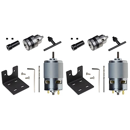 LOLPALONE 2X 775 Motor 10000U/Min DC 12V Drehmaschine 775 Motor mit Mini Hand Bohrer Futter und Fräsen Maschinen Halterung LOLPALONE 2X 775 Motor 10000U/Min DC 12V Drehmaschine 775 Motor mit Mini Hand Bohrer Futter und Fräsen Maschinen Halterung von LOLPALONE