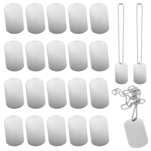 LOLPALONE 30 Stück 2 x 1 Zoll Metallstempel für leere Hunde zum Stempeln von Namensschildern in Schildform mit Ketten, DIY-Schilder LOLPALONE 30 Stück 2 x 1 Zoll Metallstempel für leere Hunde zum Stempeln von Namensschildern in Schildform mit Ketten, DIY-Schilder von LOLPALONE