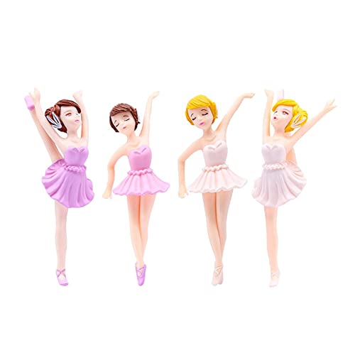 LOLPALONE 4 Stück Miniature Ballet Girl Figur Desktop Collection Tortendekoration Mädchen Cake Topper Dekoration Vase für Pflanzen LOLPALONE 4 Stück Miniature Ballet Girl Figur Desktop Collection Tortendekoration Mädchen Cake Topper Dekoration Vase für Pflanzen von LOLPALONE