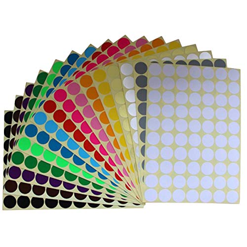 LOLPALONE Packung mit 10 leeren bunten Papieretiketten für runde Ölflaschen mit 19 mm Durchmesser LOLPALONE Packung mit 10 leeren bunten Papieretiketten für runde Ölflaschen mit 19 mm Durchmesser von LOLPALONE