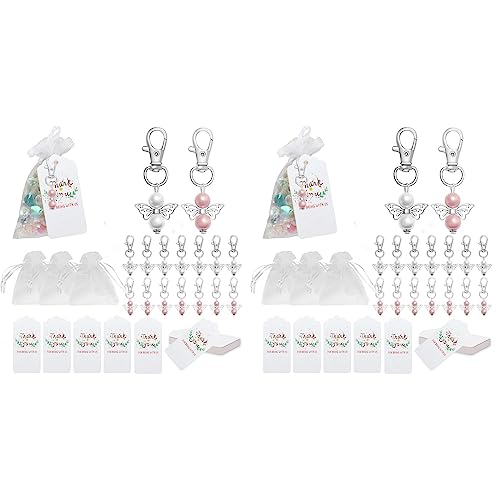 LOLPALONE Schutzengel-Schlüsselanhänger, Babyparty, Taufe, Dusche, Hochzeit, Souvenir, Gastgeschenk, Hochzeitsdekoration, Weihnachtsdekoration, 60 Stück LOLPALONE Schutzengel-Schlüsselanhänger, Babyparty, Taufe, Dusche, Hochzeit, Souvenir, Gastgeschenk, Hochzeitsdekoration, Weihnachtsdekoration, 60 Stück von LOLPALONE