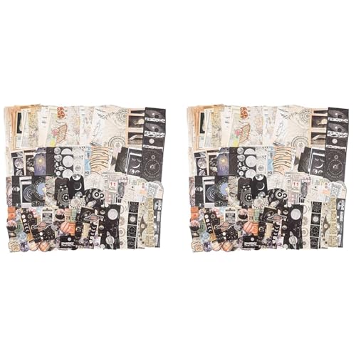 LOLPALONE Vintage Sammelalbum Zubehör Teile Pack (400 Stück) für Kunst Tagebuch Schreiben Junk Tagebuch Planer Mach Es Selbst Papier Aufkleber (A) von LOLPALONE