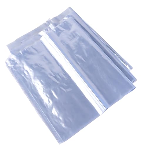 LOLYSIC 200 Stück Schrumpffolienbeutel, PVC Schrumpfen Taschen, Transparent Shrink Wrap Film Schrumpfbeutel für Schuhe, Klare Schrumpffolienverpackung für Seifen Badebomben Verpackung DIY-Handwerk von LOLYSIC
