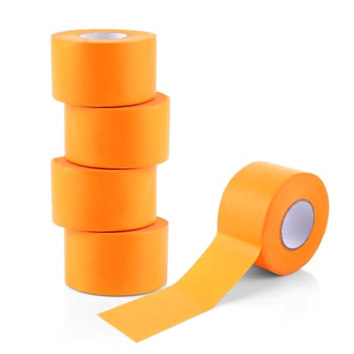 LOLYSIC 6 Rollen Klebeband, Malerkrepp, Wasserdicht Abklebeband Maler, Malerklebeband 50 mm x 50 m, Goldenes Klebeband, UV-beständiges Maler klebeband 50mm Breit für Malerarbeiten, Saubere Kanten von LOLYSIC