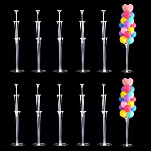 LOLYSIC Ballonständer für den Tisch, 70 cm Höhe, Tischballonständer, transparent, Tischballonhalter, wiederverwendbare Desktop-Ballonständer, Dekoration für Hochzeit, Weihnachten, Geburtstag, Party, LOLYSIC Ballonständer für den Tisch, 70 cm Höhe, Tischballonständer, transparent, Tischballonhalter, wiederverwendbare Desktop-Ballonständer, Dekoration für Hochzeit, Weihnachten, Geburtstag, Party, von LOLYSIC