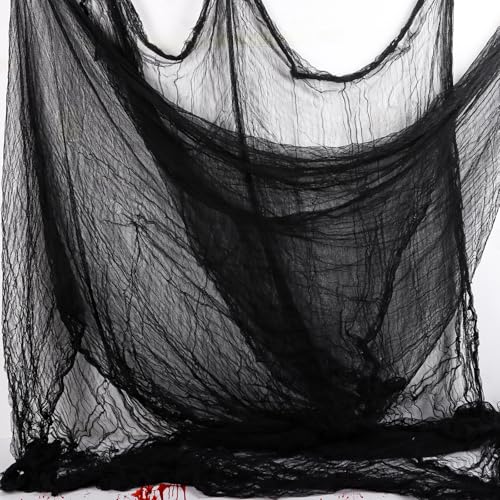 LOMIMOS Halloween Gruseliges Tuch,Schwarz 508x215cm Musselin Tücher für Halloween Party Innen Außen Gruselhäuser Türen LOMIMOS Halloween Gruseliges Tuch,Schwarz 508x215cm Musselin Tücher für Halloween Party Innen Außen Gruselhäuser Türen von LOMIMOS