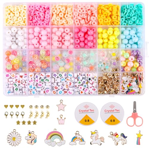 LOMIMOS Perlen Set für DIY Schmuck,1500 Perlen in 24 Farben Buchstabenperlen Anhänger und Werkzeug im Organizer für Schmuckherstellung DIY Armbänder Halsketten Handwerk LOMIMOS Perlen Set für DIY Schmuck,1500 Perlen in 24 Farben Buchstabenperlen Anhänger und Werkzeug im Organizer für Schmuckherstellung DIY Armbänder Halsketten Handwerk von LOMIMOS