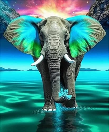 LOMSIOY DIY Diamond Painting Set Elefant 5D Diamant Painting Bilder Tiere Mit Zubehör für Voll Full Drill Strass Stickerei Diamant Malerei Kristall Erwachsene Home Wall Décor 30×40 cm LOMSIOY DIY Diamond Painting Set Elefant 5D Diamant Painting Bilder Tiere Mit Zubehör für Voll Full Drill Strass Stickerei Diamant Malerei Kristall Erwachsene Home Wall Décor 30×40 cm von LOMSIOY